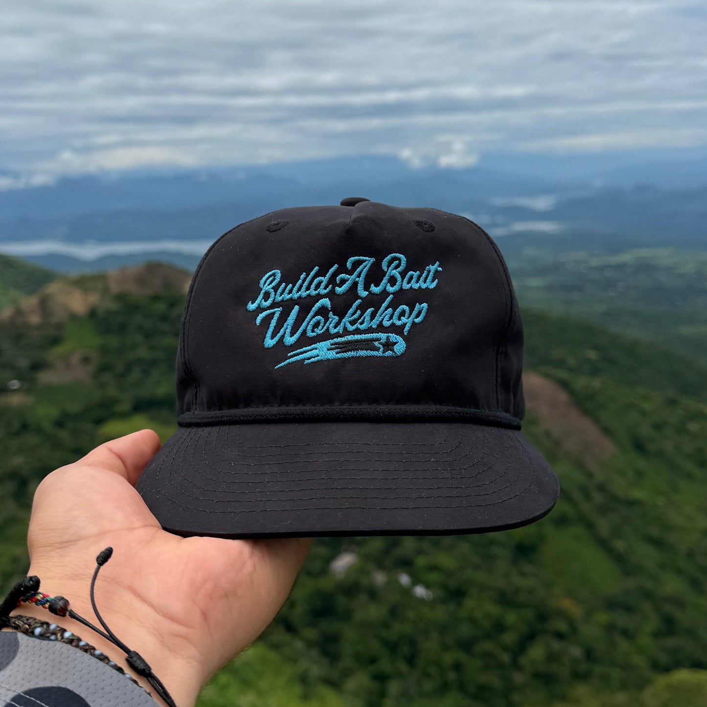 Rope Hat- Black n Teal